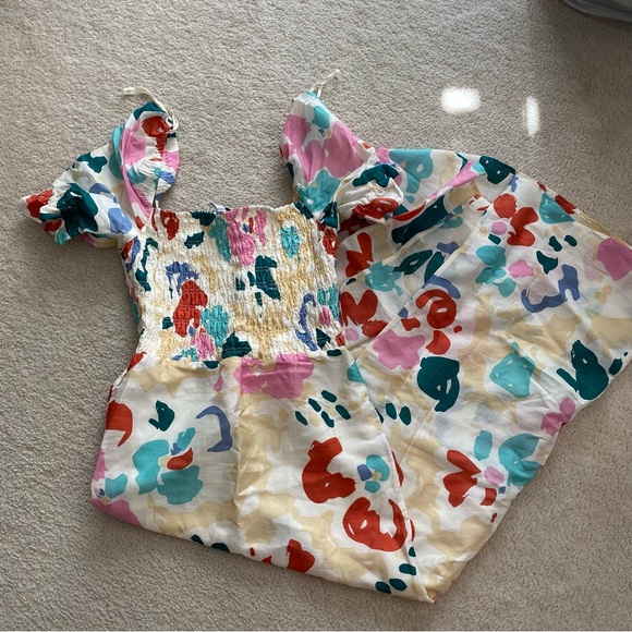 & OTHER STORIES PRINTED LINEN MIDI DRESS - Picture 5 of 12